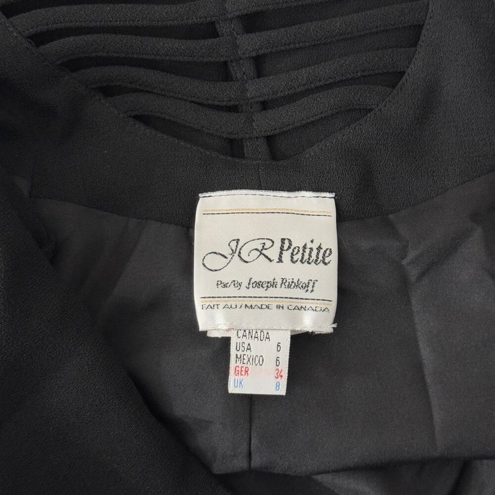 JOSEPH RIBKOFF Black Sheath Dress 6 Petite - Picture 6 of 6